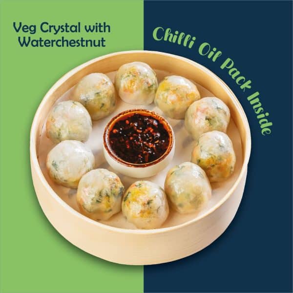 Veg Crystal with Waterchestnut Dimsum (10Pcs)